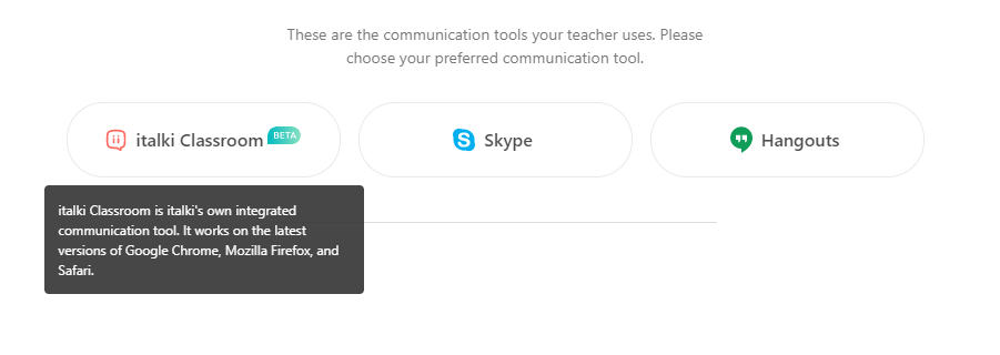 italki select communication tool